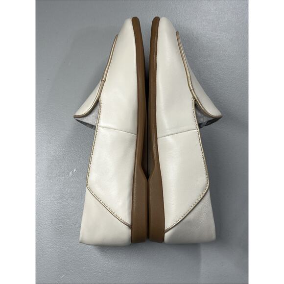 Aerosoles Bay Pipe Trim Loafer Womens 9 M Eggnog Faux Leather Slip On Flats - Picture 5 of 10